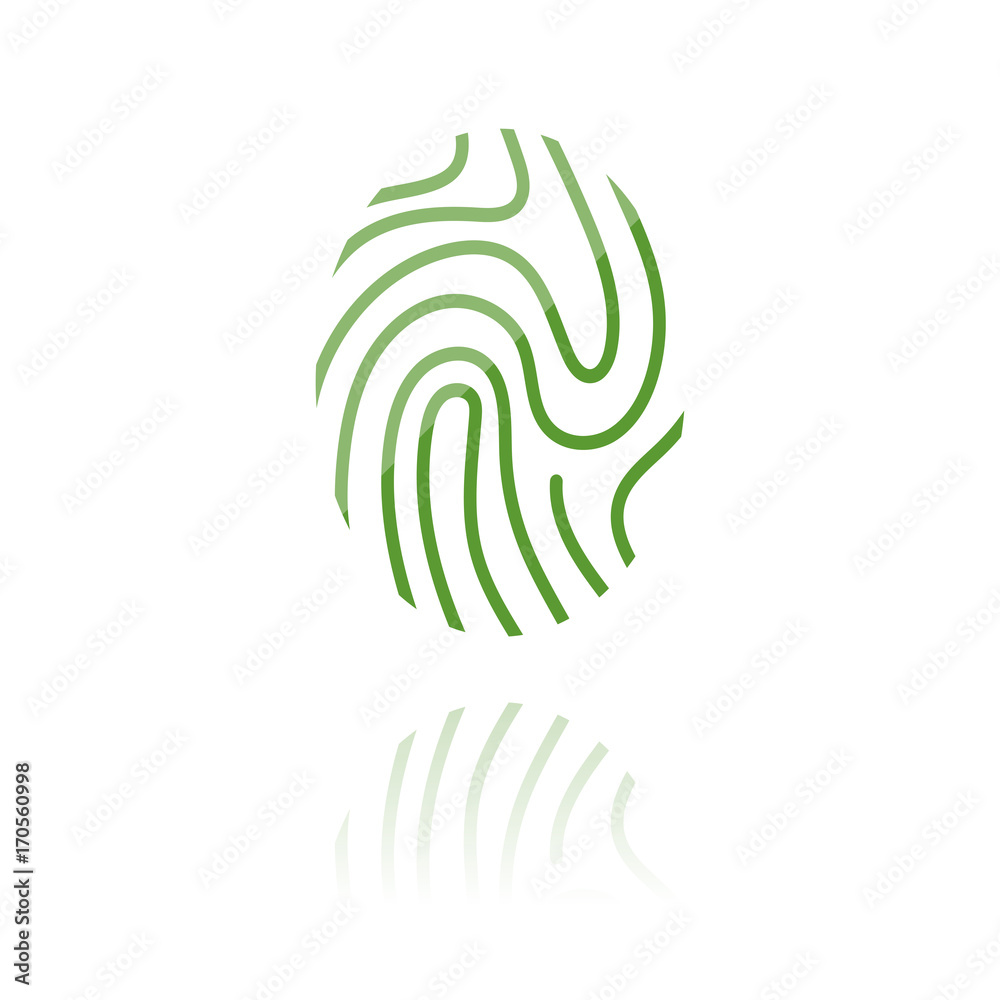 farbiges Symbol - Fingerabdruck