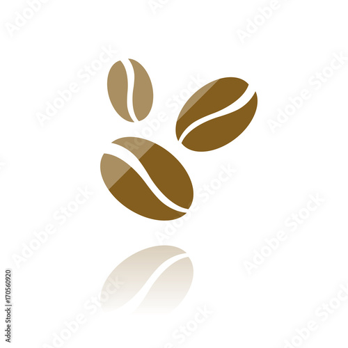 farbiges Symbol - Kaffebohnen