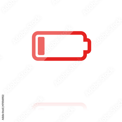 farbiges Symbol - leere Batterie