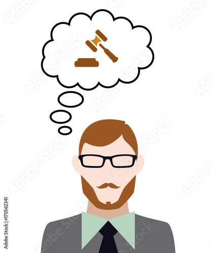Person denkt an Urteil