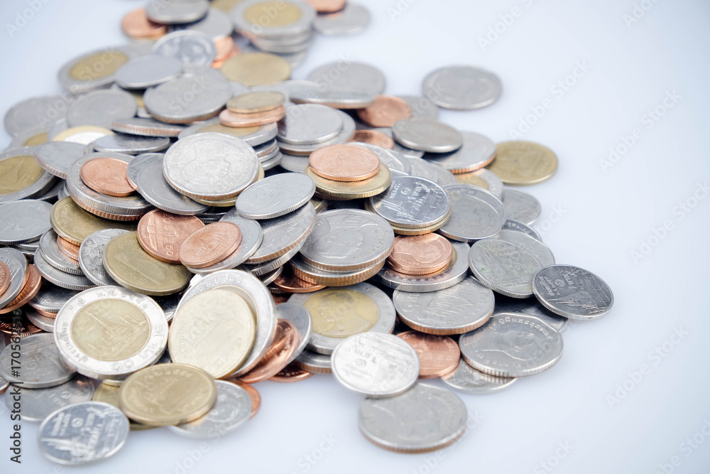 business finance. save money for investment concept coins business finance. save money for investment concept coins