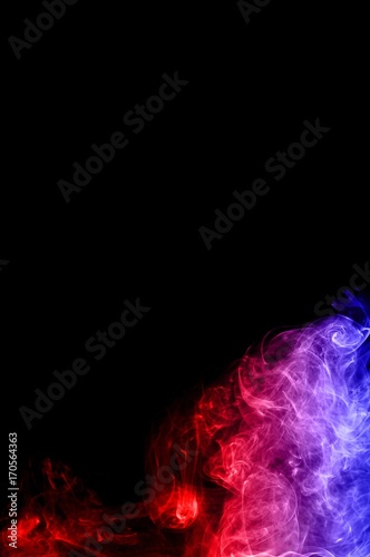 Abstract red and blue smoke on black background  smoke background colorful ink background red and Blue fire beautiful color smoke
