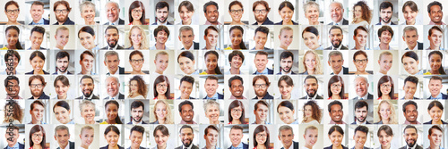 Viele Geschäftsleute Porträts als multikulturelles Team