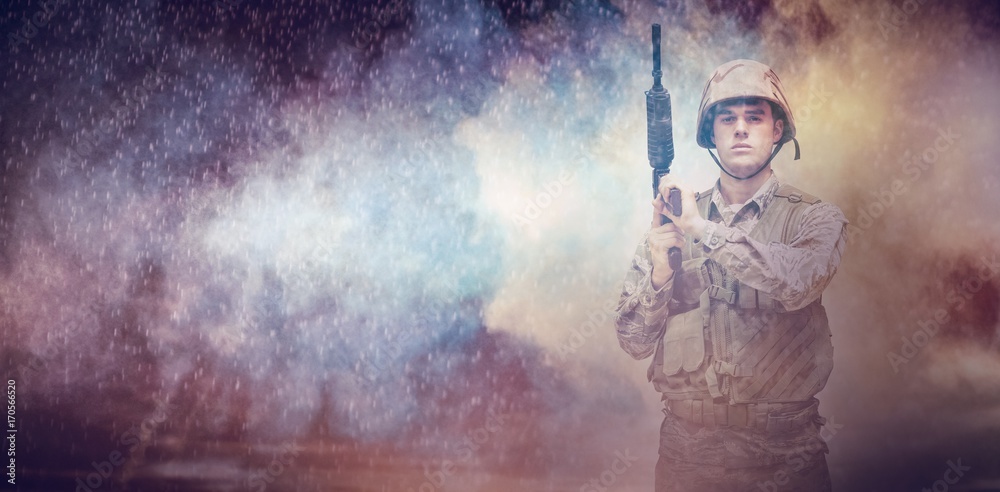 Fototapeta premium Composite image of cloudy sky landscape