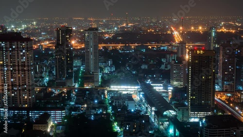 Wallpaper Mural Dramatic Urban Skyline at Night in Timelapse Torontodigital.ca