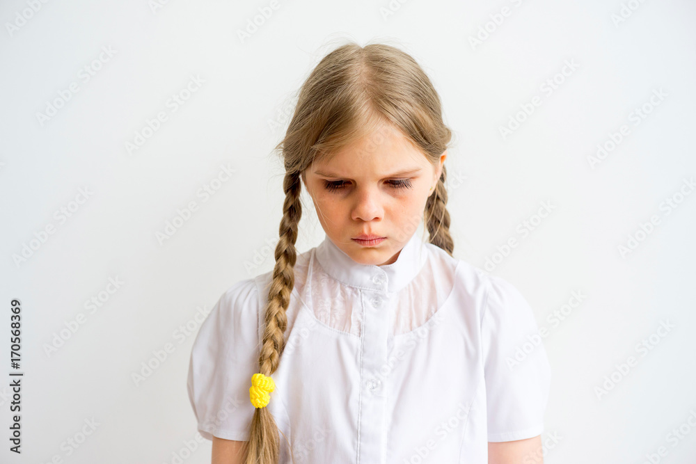 Girl showing emotions