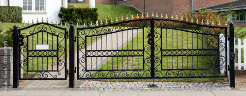 Vászonkép Iron gate and gate