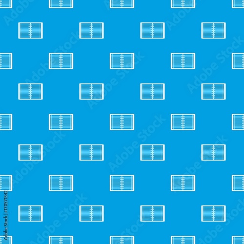 Open spiral lined notebook pattern seamless blue