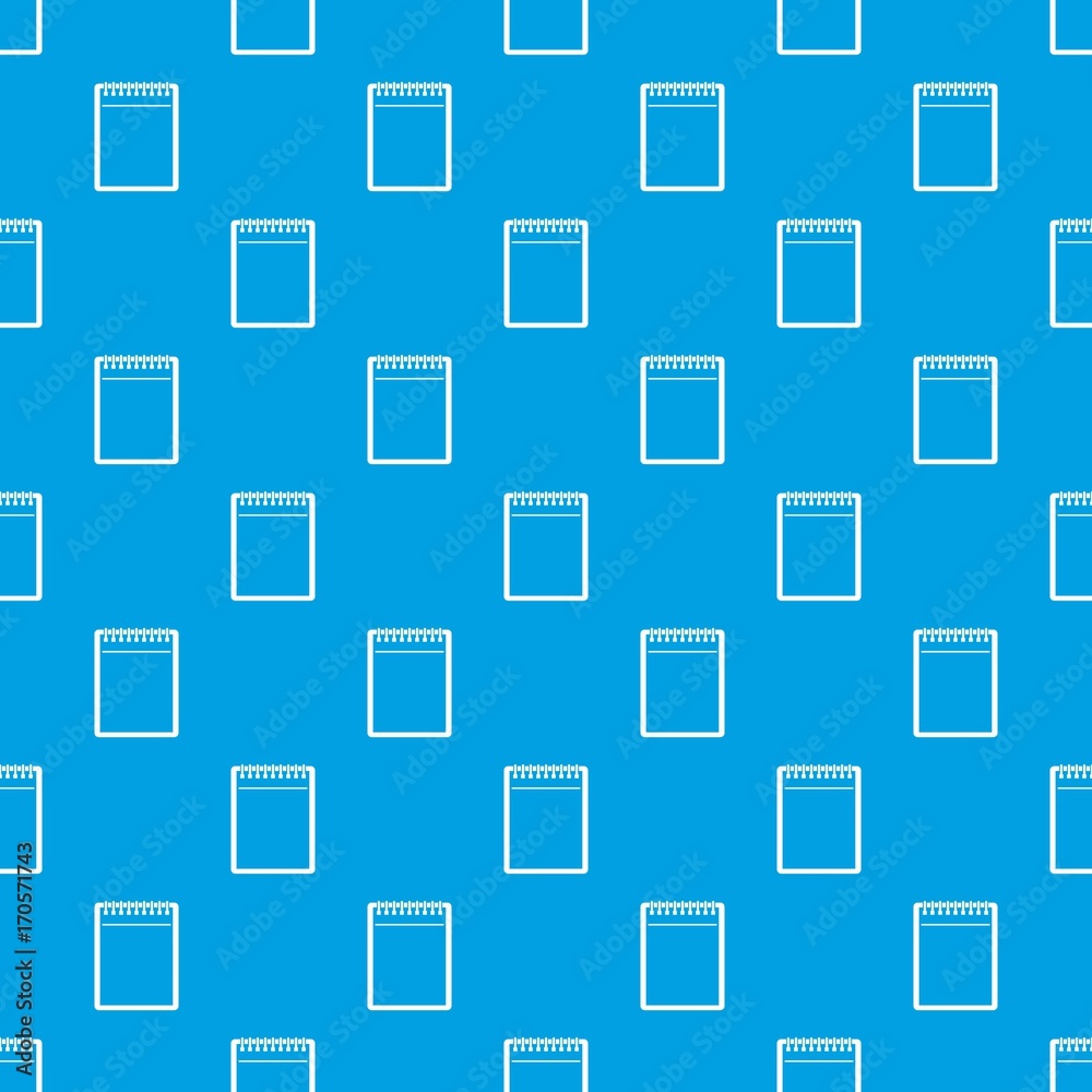 Blank spiral notepad pattern seamless blue