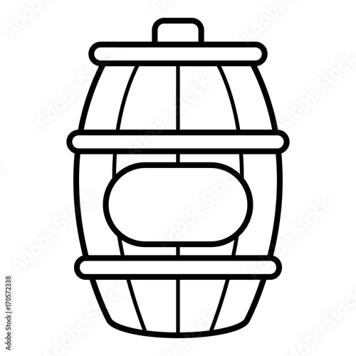 Honey barrel icon , outline style