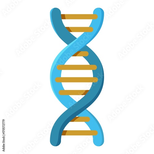 Genetics icon, cartoon style