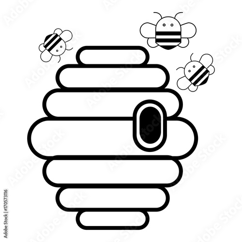 Swarm icon , outline style