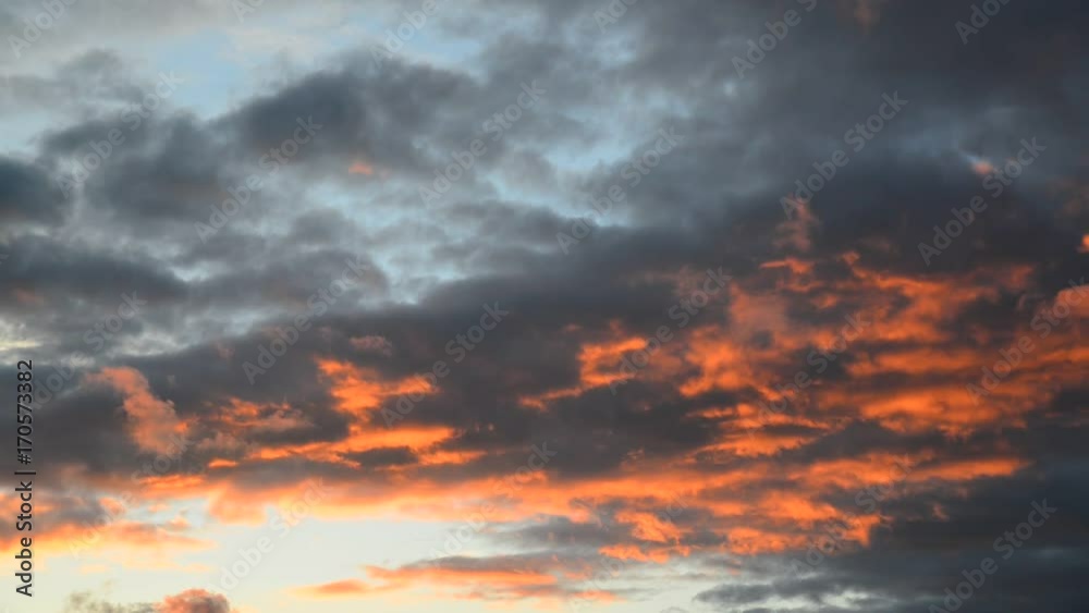 red clouds at sunset