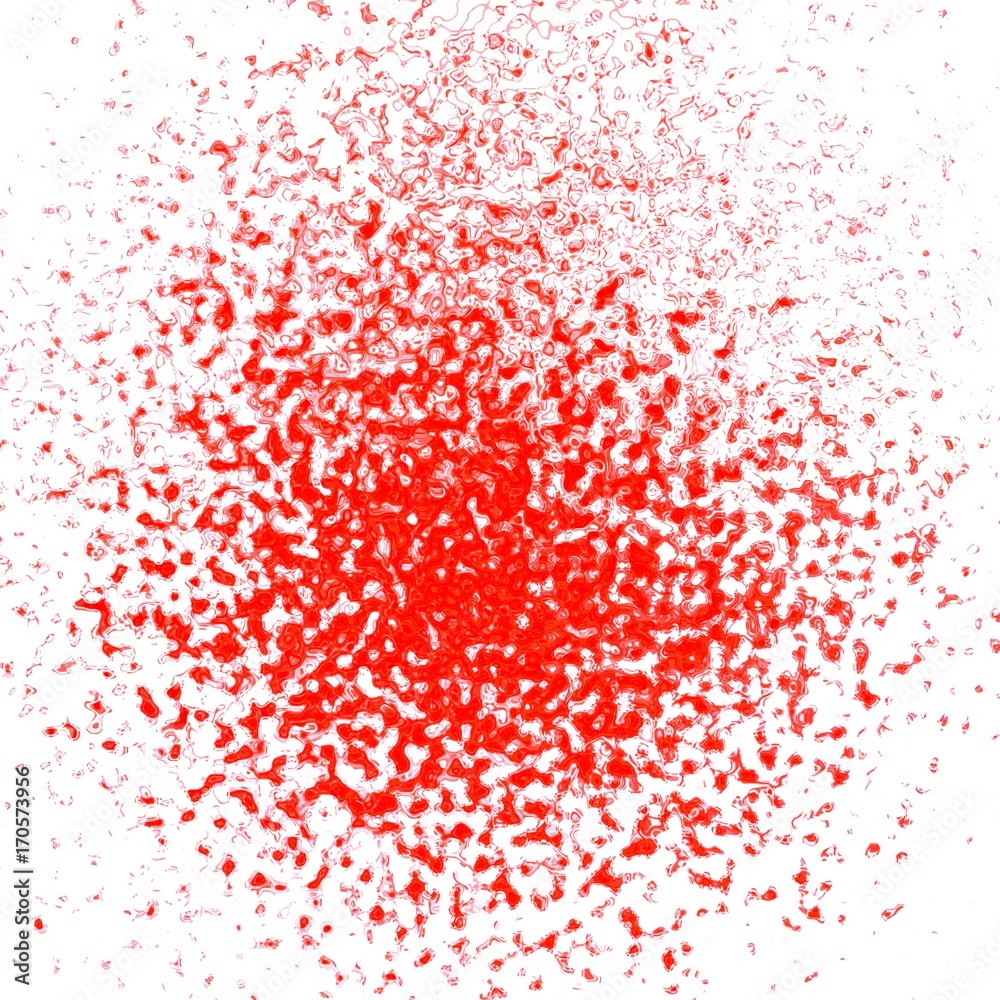 Digital render bloody red spot blot blob