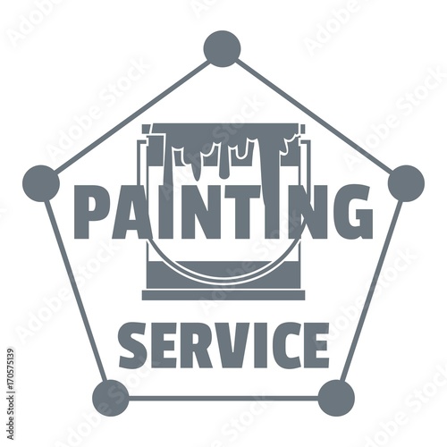 Painting service logo, simple style
