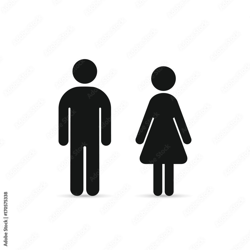 Man and Woman icon, vector isolated flat design symbol Man and Woman icon, vector isolated flat design symbol