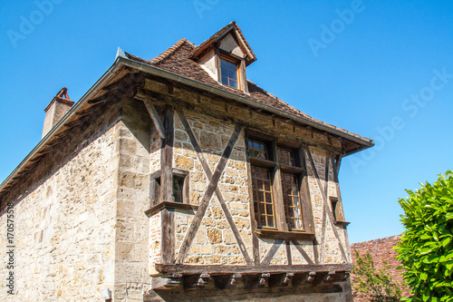 Saint Cirq Lapopie. Maison ancienne à colombages. Lot. Occitanie © guitou60