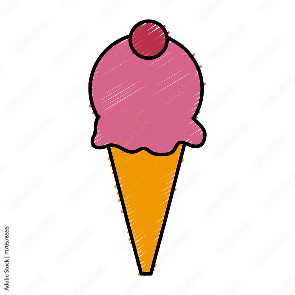 Ice cream cone icon vector illustration graphic design Ice cream cone icon vector illustration graphic design