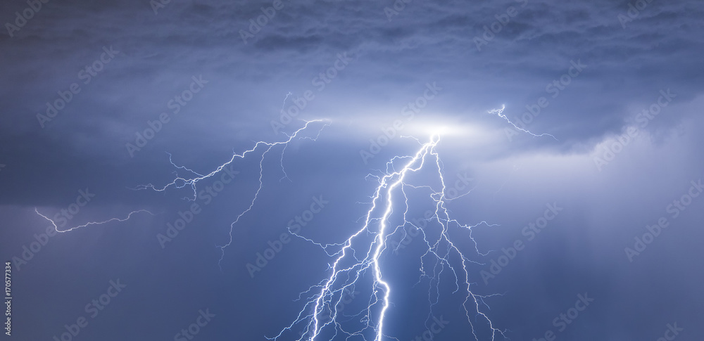Powerful Lightning Strikes ,colorful thunder sky Powerful Lightning Strikes ,colorful thunder sky