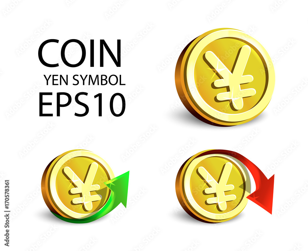 Set of gold Japanese yen with pointer different angles around its axis for designers and illustrators. Vector illustration coin
Set of gold Japanese yen with pointer different angles around its axis for designers and illustrators. Vector illustration coin