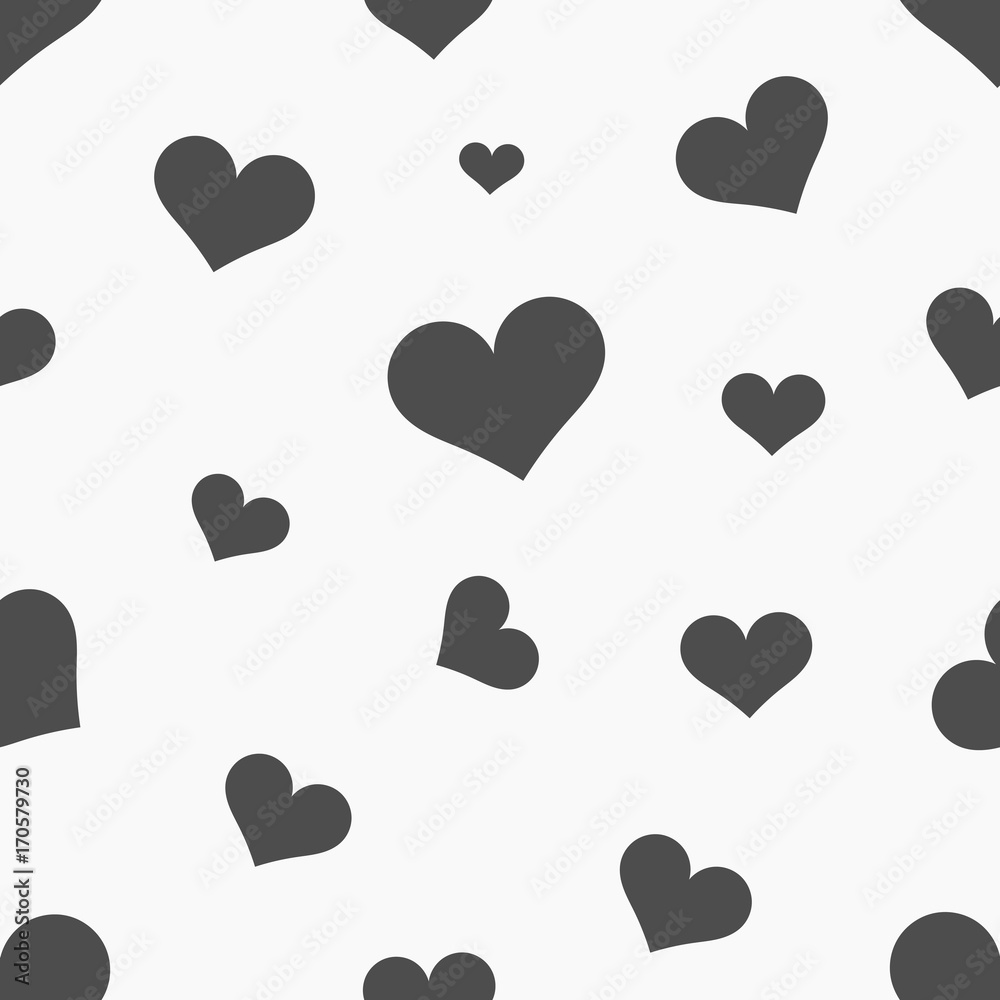 Black hearts seamless pattern Black hearts seamless pattern
