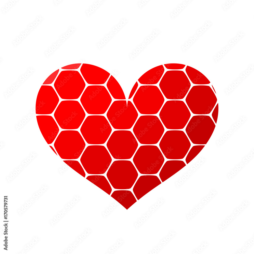 Fototapeta premium Red heart icon