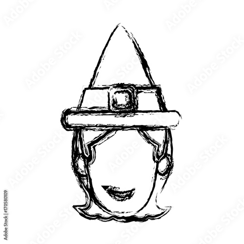 woman vintage hat icon vector illustration graphic design