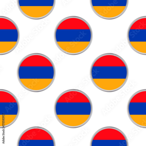 Seamless pattern from the circles with Armenia flag