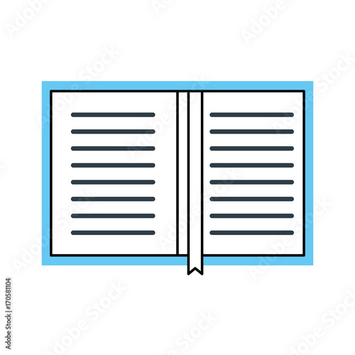 overhead view of a book personal organiser planner bookmark vector illustration © Gstudio