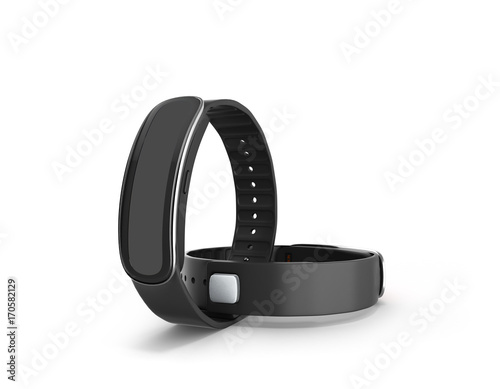 fitness bracelet smart watch on white background 3d