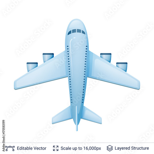 Airplane isolated on white.