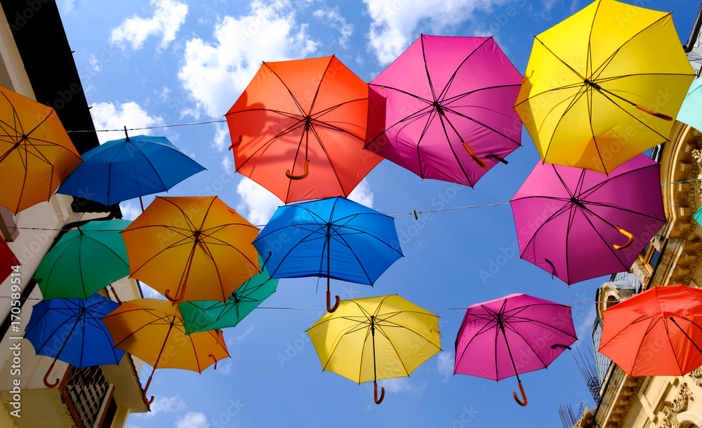 Colourful umbrellas 