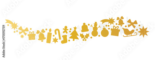 Goldene Weihnachten Icons