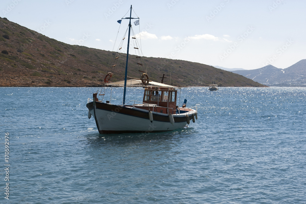 Fototapeta premium Fishing boat. Crete, Greece. 