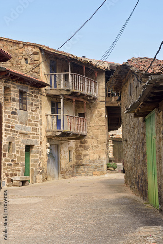 Village of villardeciervos, Sierra de La Culebra, Zamora province,Spain