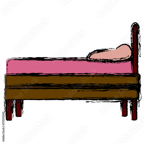 Bed room interior icon vector illustration graphic design