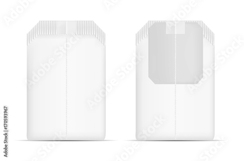Realistic vector mock up tea bag