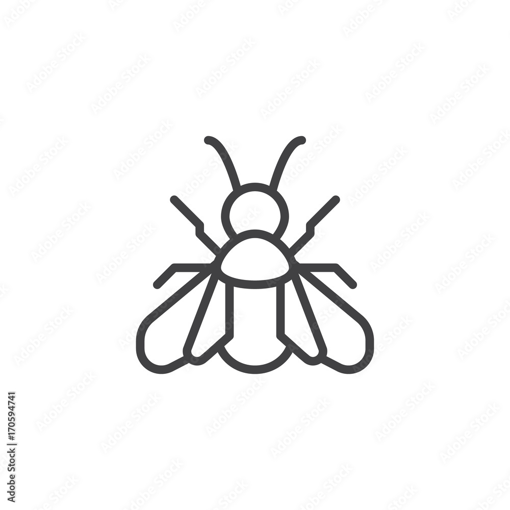 Bee line icon, outline vector sign, linear style pictogram isolated on white. Symbol, logo illustration. Editable stroke Bee line icon, outline vector sign, linear style pictogram isolated on white. Symbol, logo illustration. Editable stroke