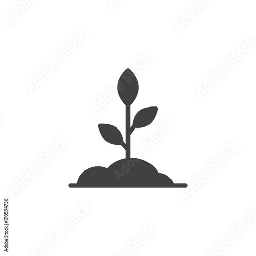 Sprout icon vector, filled flat sign, solid pictogram isolated on white. Symbol, logo illustration