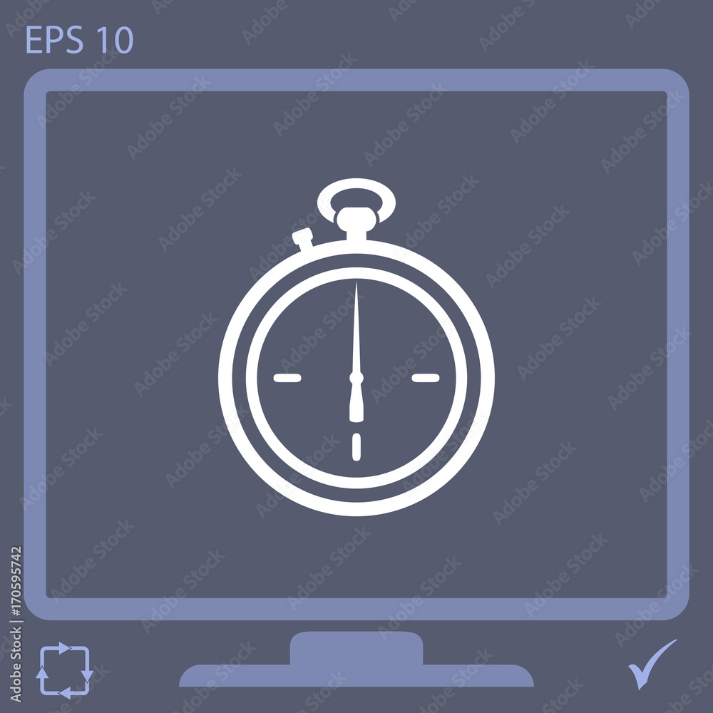 Fototapeta premium stopwatch vector icon