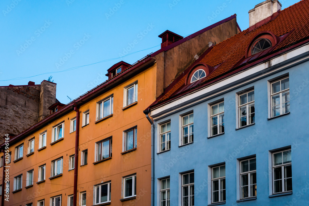 Fototapeta premium antique building view in Old Town Tallinn, Estonia