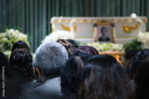 White hair at a funeral