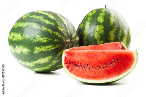 Ripe juicy watermelons