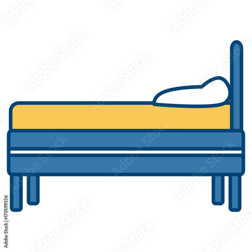 Bed room interior icon vector illustration graphic design