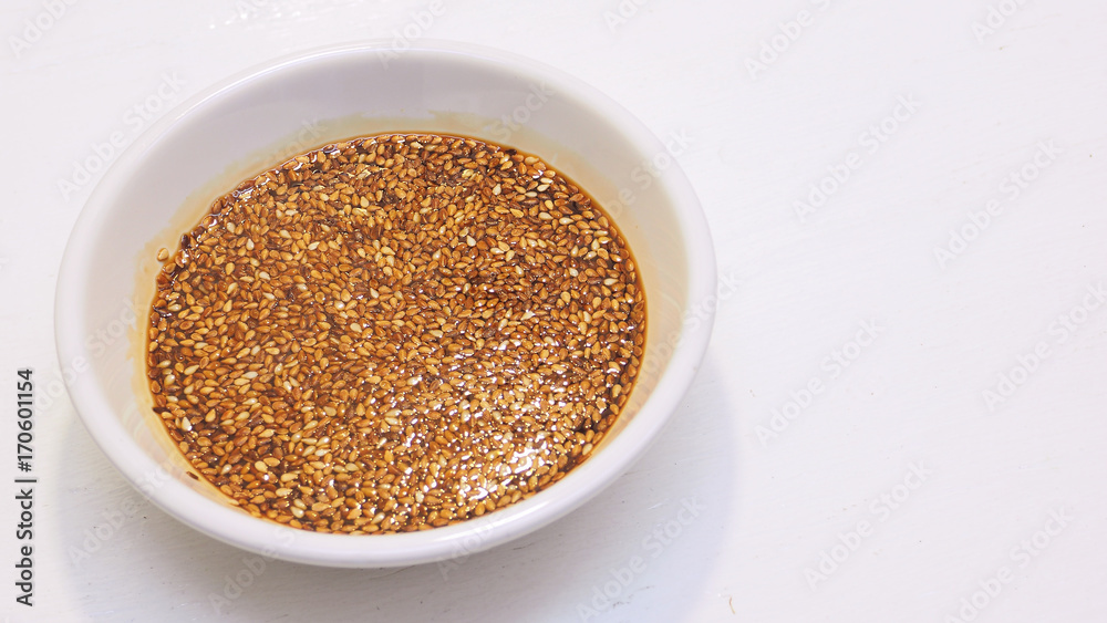Sauce for chicken wrapped in pandan has clipping paths Sauce for chicken wrapped in pandan has clipping paths