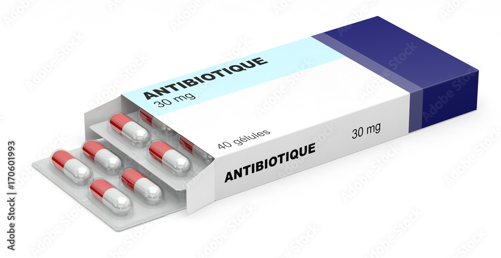 Médicaments antibiotiques boite Illustration Stock | Adobe Stock