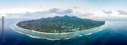Rarotonga Polynesia Cook Island tropical paradise aerial view photo