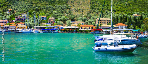 Pictorial fishing village Sivota in Lefkada, Ionian island