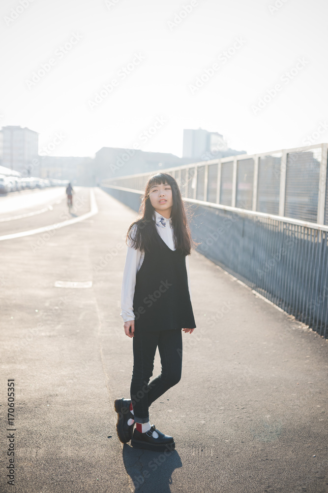 young beautiful asian hipster woman young beautiful asian hipster woman