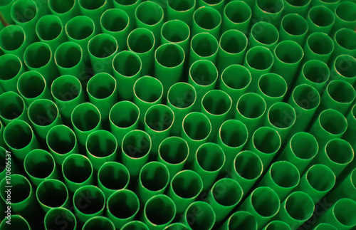 green drinking straws
